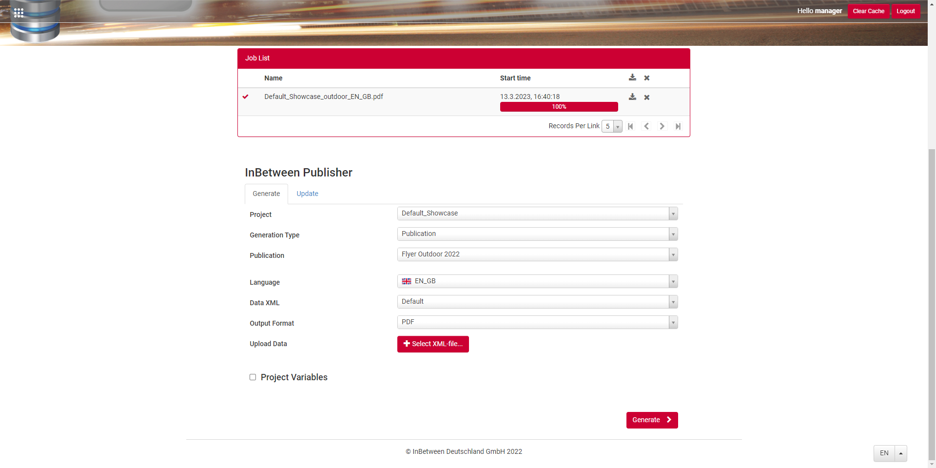 screenshot of InBetween Digital Publishing